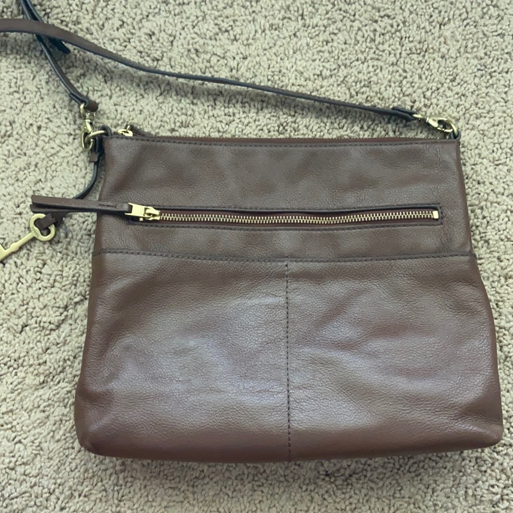 Brown fossil crossbody purse